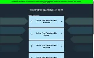Color Pros Painting LLC website