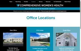 Comprehensive Women's Health website