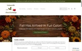 Gainesville Floral Exchange website