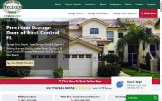 Precision Garage Door Service of Gainesville website