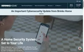 Brinks Alarm Home Security Systems website