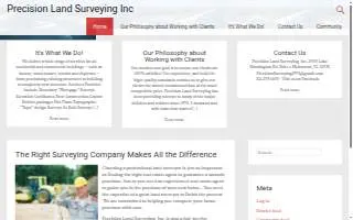 Precision Land Surveyors of Golden Gate website