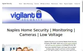 Vigilant Security LLC of Golden Gate website