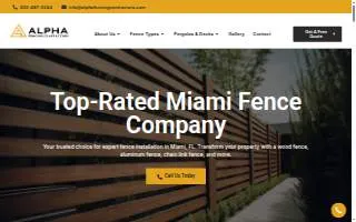 Alpha Fencing Contractors of Golden Glades website