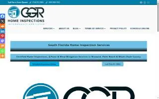 GGR Home Inspections of Golden Glades website