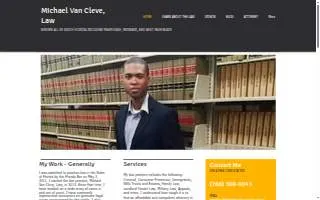 Michael Van Cleve, Law website