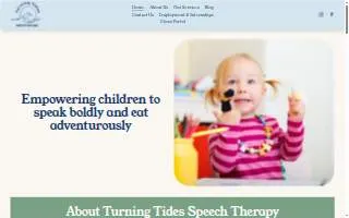 Turning Tides Speech Therapy website