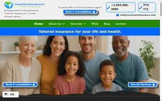 CoverCare Insurance Inc. website