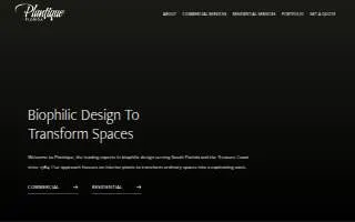 Plantique Florida - Interior Plant Design website