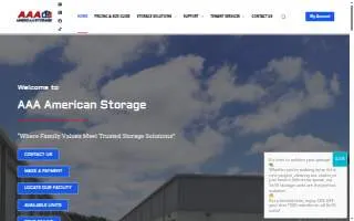 AAA American Storage website