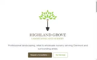 Highland Grove Landscaping of Groveland website