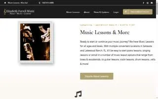 Elizabeth Farrell Music - South Sarasota website