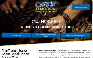 STS Transmissions of Gulf Gate Estates website