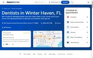 Aspen Dental - Winter Haven website