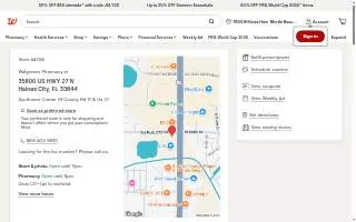 Walgreens Pharmacy of Haines City website