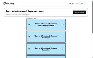 Barrel Wine & Cheese Wine Bar and Restaurant website