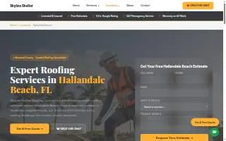 Hallandale Beach Skyline Shelter Roofing Contractors website