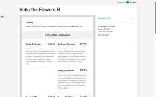 Bella-Flor-Flowers website
