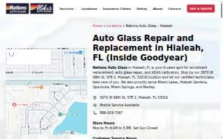 Hialeah Auto Glass Repair website