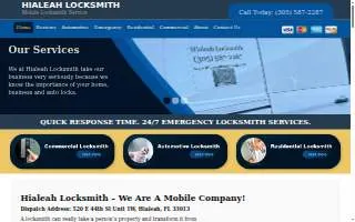 Hialeah Locksmith LLC website