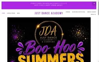 Just Dance Academy of Holiday website