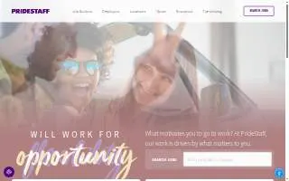 PrideStaff website