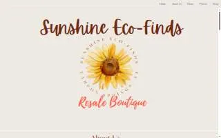 Sunshine Eco-Finds Resale Boutique website