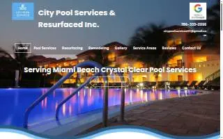 City Pool Services & Resurfaced website