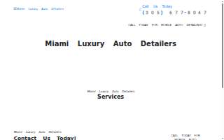 Miami Luxury Auto Detailers