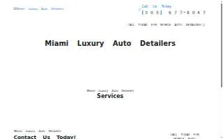 Miami Luxury Auto Detailers website