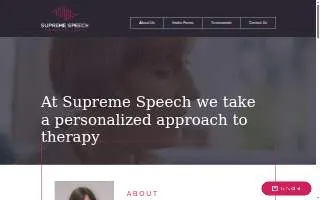 Supreme Speech Therapy website