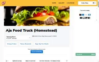 Aja Food Truck website