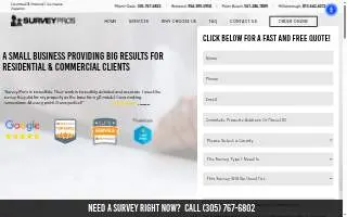 Survey Pros, Inc. of Miami website
