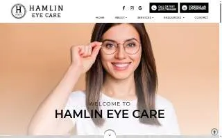 Hamlin Eye Care website