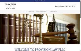 Provision Law PLLC website