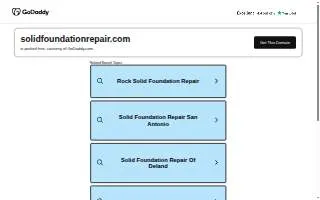 Solid Foundation Repair of Immokalee website