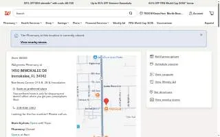 Walgreens of Immokalee website