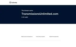 Transmissions Unlimited & Auto Repair of Huntersville website