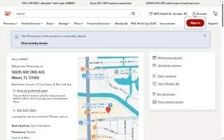 Walgreens Pharmacy of Ives Estates website