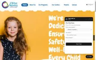 A Bright Beginning Childcare website