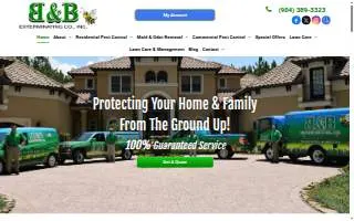 B & B Exterminating website
