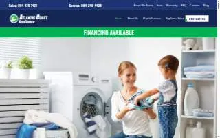 Atlantic Coast Appliance of Jacksonville Beach website