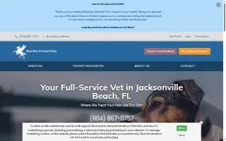 Beaches Animal Clinic website