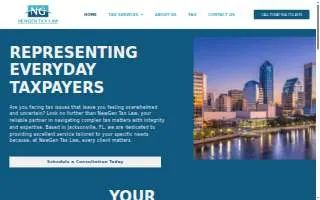 NewGen Tax Law of Jacksonville Beach website