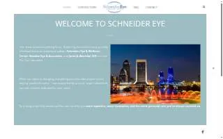 Schneider Eye and Wellness Center website