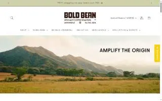 Bold Bean Coffee Roasters - Riverside website