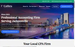 Calibra CPA Tax & Accounting, PA website