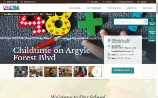 Childtime on Argyle Forest Blvd website