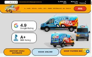 Chills On Wheels Heating & Air Contractors, Inc. website