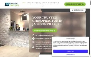 East Coast Injury Clinic website